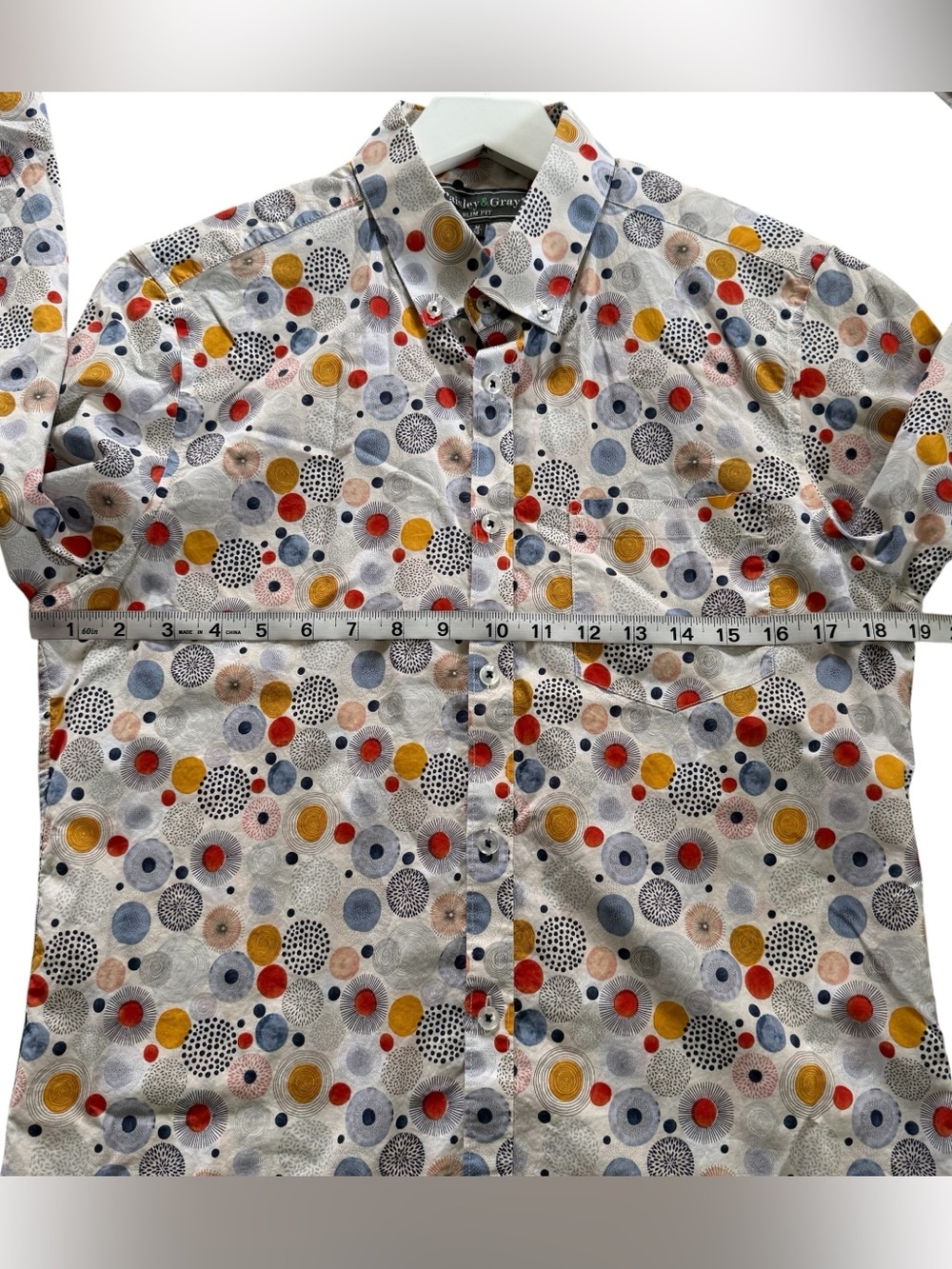 Paisley & Gray Slim Fit Men’s Size Medium Button Up Long Sleeve Shirt Multicolor - Picture 5 of 7